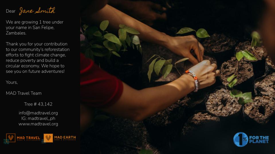 Gift a Tree - A tree planted on your behalf in Zambales, Philippines with Indigenous Aetas for Regenerative Economy